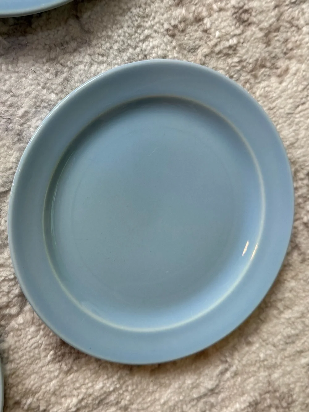 Lu-Ray Pastels Blue Plates Salad Bread Dessert - 6-3/8” Vintage Spring Easter